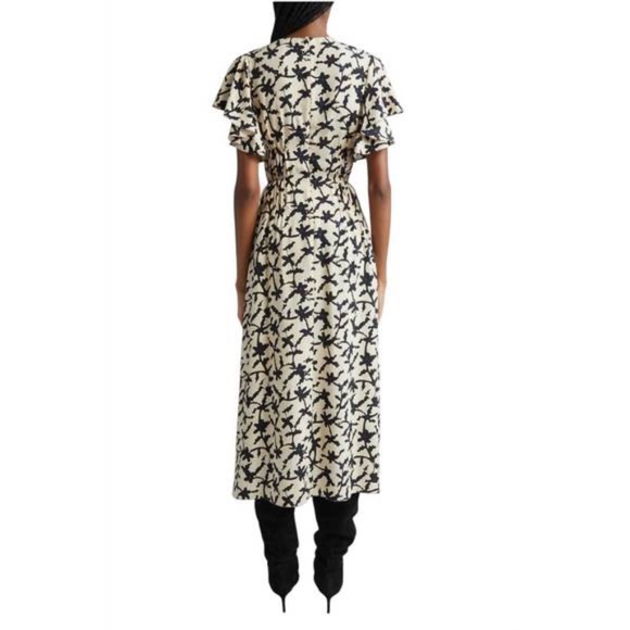 ULLA JOHNSON Floral Printed Anais Midi Dress - Picture 3 of 15